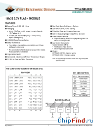 Datasheet WF1M32B-XHX3 manufacturer WEDC