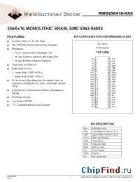 Datasheet WMS256K16-20DLM manufacturer WEDC