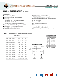 Datasheet WS256K32-25G4MA manufacturer WEDC
