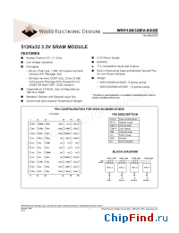 Datasheet WS512K32NBV-15H2IE manufacturer WEDC