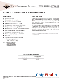 Datasheet WV3EG232M64STSU-D4 manufacturer WEDC