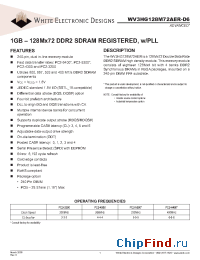Datasheet WV3HG128M72AER534D6MG manufacturer WEDC