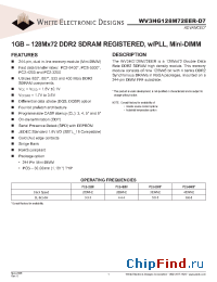 Datasheet WV3HG128M72EER-D7 manufacturer WEDC