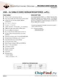 Datasheet WV3HG2128M72AER534D6MG manufacturer WEDC