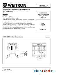 Datasheet B0520LW manufacturer Weitron