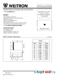Datasheet B3100A manufacturer Weitron