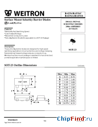 Datasheet BAT54C manufacturer Weitron