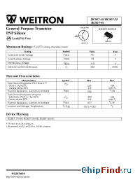 Datasheet BC807-25 manufacturer Weitron