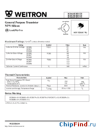 Datasheet BC846AW manufacturer Weitron