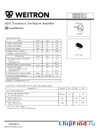 Datasheet MMBTA13 manufacturer Weitron