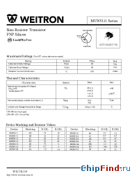 Datasheet MUN5112 manufacturer Weitron