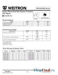 Datasheet MUN5211DW manufacturer Weitron