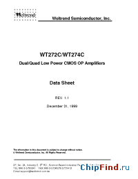 Datasheet WT274 manufacturer Weltrend