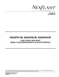 Datasheet NX25F011B-3V manufacturer Winbond