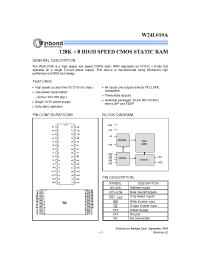 Datasheet W24L010AJTQ manufacturer Winbond