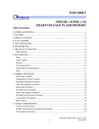 Datasheet W28V400B manufacturer Winbond