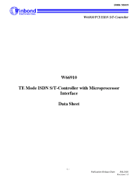 Datasheet W66910CD manufacturer Winbond