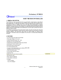 Datasheet W78IE52 manufacturer Winbond