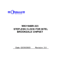 Datasheet W83194BR-323 manufacturer Winbond