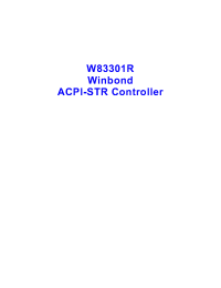 Datasheet W83301 manufacturer Winbond