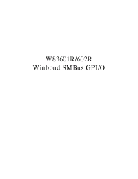 Datasheet W83601R manufacturer Winbond