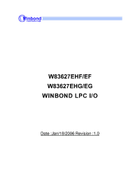 Datasheet W83627EHG manufacturer Winbond