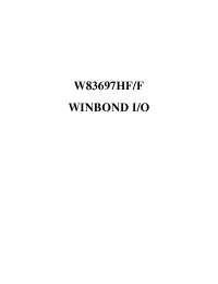 Datasheet W83697HF manufacturer Winbond