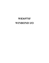 Datasheet W83697SF manufacturer Winbond