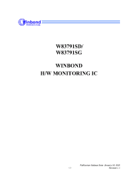 Datasheet W83791SD manufacturer Winbond