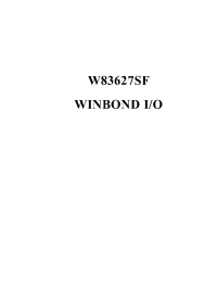 Datasheet W83977EF manufacturer Winbond