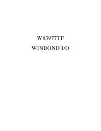 Datasheet W83977TF manufacturer Winbond