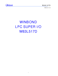Datasheet W83L517D manufacturer Winbond