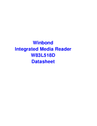 Datasheet W83L518D_SB manufacturer Winbond