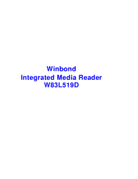Datasheet W83L519D manufacturer Winbond