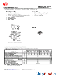 Datasheet KBPC2506 manufacturer Wing Shing