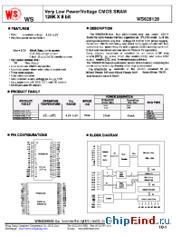 Datasheet WS628128LLT-70 manufacturer Wing Shing
