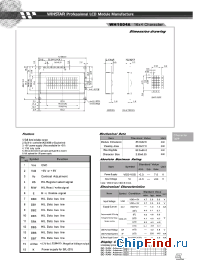 Datasheet WH1604A manufacturer Winstar