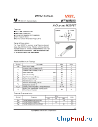 Datasheet WFW9N90 manufacturer Wisdom