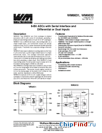 Datasheet WM0832LIP manufacturer Wolfson