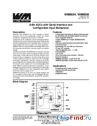 Datasheet WM0834ID manufacturer Wolfson