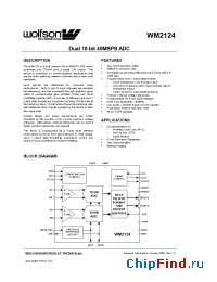 Datasheet WM2124 manufacturer Wolfson