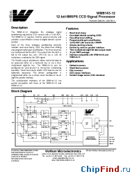 Datasheet WM8143-12DNL manufacturer Wolfson