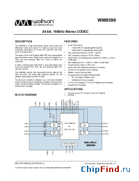Datasheet WM8590 manufacturer Wolfson