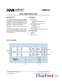 Datasheet WM8727ED manufacturer Wolfson