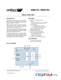 Datasheet WM8739EFL manufacturer Wolfson