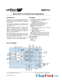 Datasheet WM8751LEFL/R manufacturer Wolfson