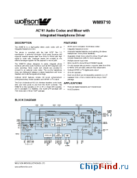 Datasheet WM9710EFL/V manufacturer Wolfson