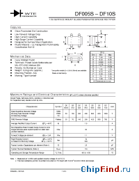 Datasheet DF10S-T3 manufacturer WTE