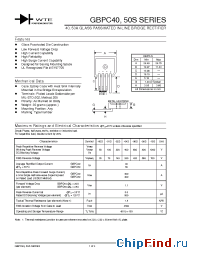 Datasheet GBPC5001S manufacturer WTE