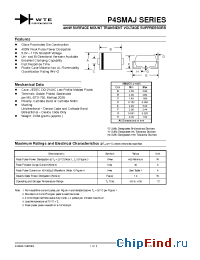 Datasheet P4SMA7.5A manufacturer WTE